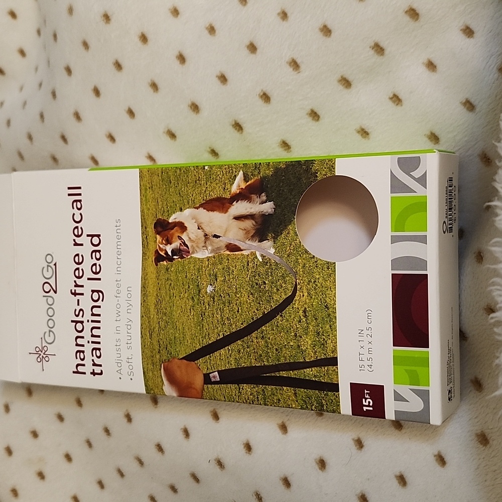 Good2Go Hands Free dog Recall Training lead 15FT adjusts in 2FT increments